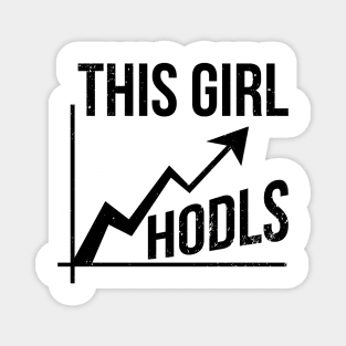 This girl HODLs to the MOON Magnet