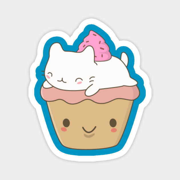 Cute And Kawaii Cupcake Cat T Shirt Food Magnet Teepublic