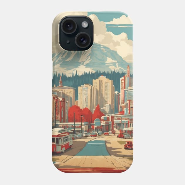 Edmonton Ontario Canada Vintage Poster Tourism Phone Case by TravelersGems