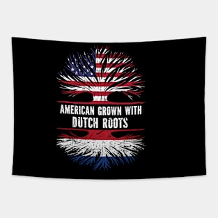 American Grown with Dutch Roots USA Flag Tapestry