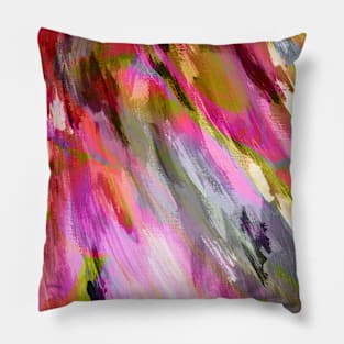 Abstract Brush Strokes Design Pillow