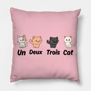 Un Deux Trois Cat shirt, Gifts for Cat Lovers, Cat tee shirt, Cat Tee, Cat shirts, Cat t shirt, dad cat shirt, cat mom shirt, Undex Cat 2 Pillow