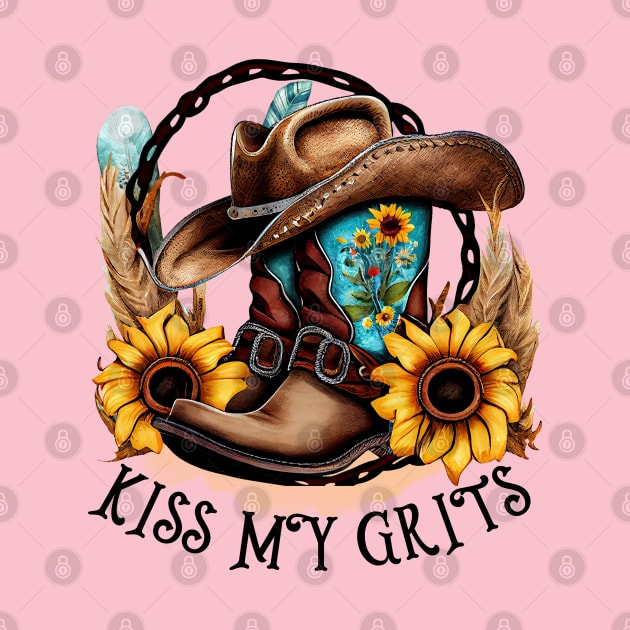 KISS MY GRITS COUNTRY WESTERN by XOXO VENUS