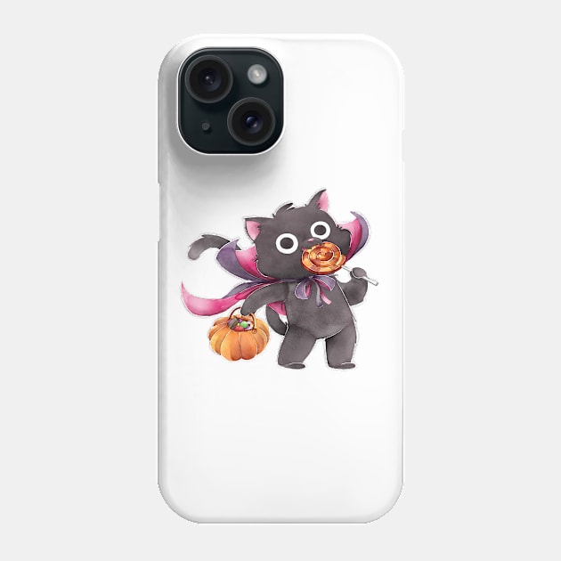 Halloween Cat , Halloween Pumpkin, Trick or treat Phone Case by Utopia Shop