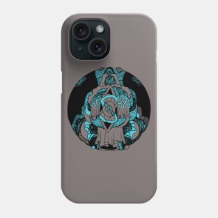 Blue Grey Circle of Ornament Phone Case