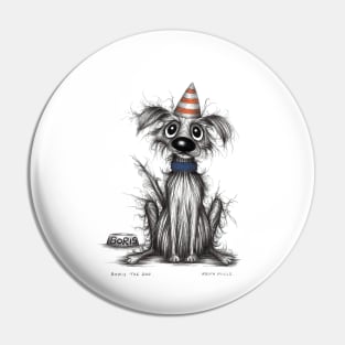 Boris the dog Pin