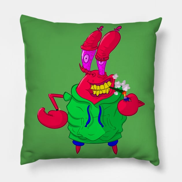High Mister Krabs Pillow by LexaDigital
