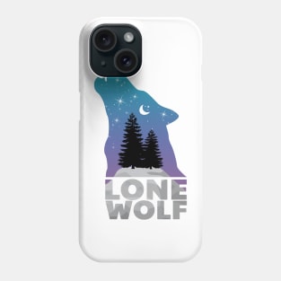 Howling wolf at the moon Phone Case