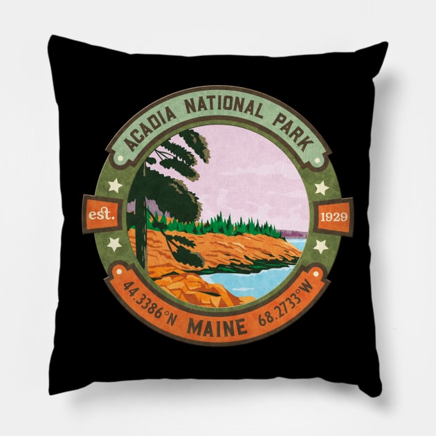 Acadia National Park Pillow by JordanHolmes