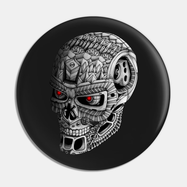 Ornate Terminator Pin by Psydrian