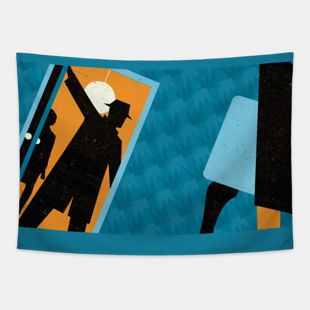 Cedar_noir detective Tapestry by Neil Webb | Illustrator