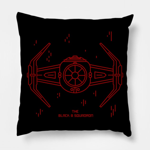 The Black 8 Squadron Pillow by Hataka