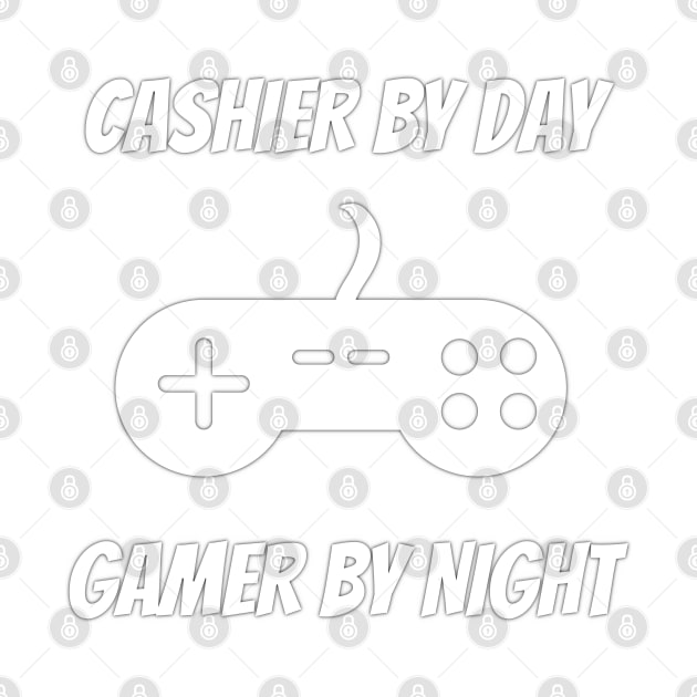 Cashier By Day Gamer By Night by Petalprints