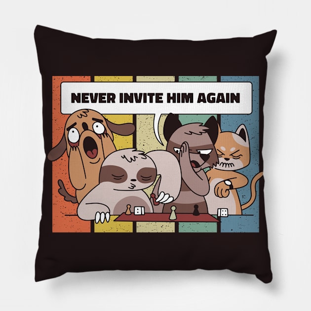 Board Game Sloth Pillow by G33KT33S