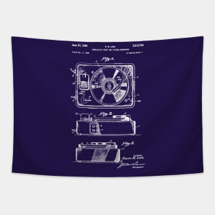 Vintage Record Player Patent Tapestry