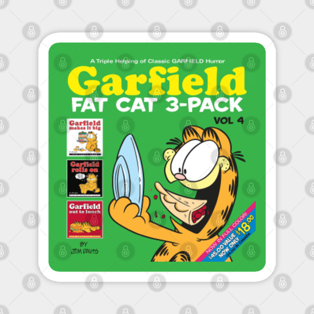 Garfield Fat Cat 3 Pack Vol 4 Garfield Magnet Teepublic