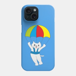 Cute cat skydiver Phone Case