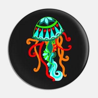 Colourful Jellyfish Collection Pin