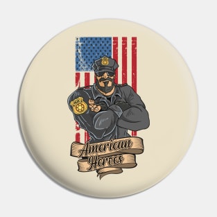 American police hero Pin