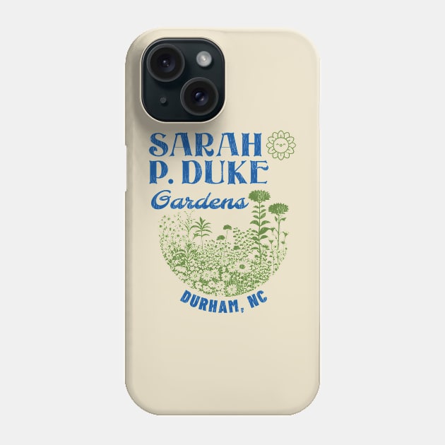 Sarah P. Duke Gardens 70s Retro Sightseeing Phone Case by Contentarama