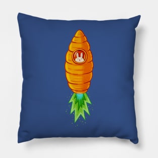 Bunny Carrot Rocket Pillow