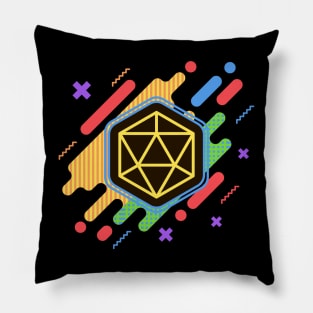 Colorful D20 Dice Funk Pillow