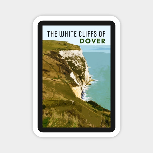 The White Cliffs of Dover Magnet by quirkyandkind