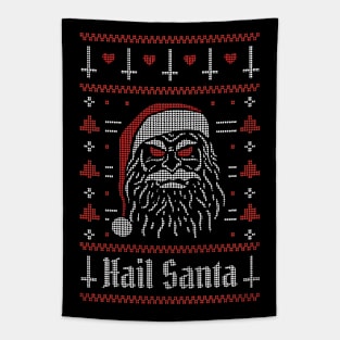 Hail Santa // Funny Ugly Christmas // Anti Christmas // Xmas Humor Tapestry