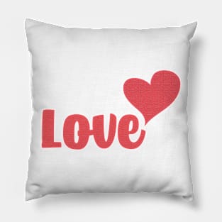 Love and Heart #valentinesday #valentine #love #red #kirovair #minimal #minimalism #buyart #design Pillow