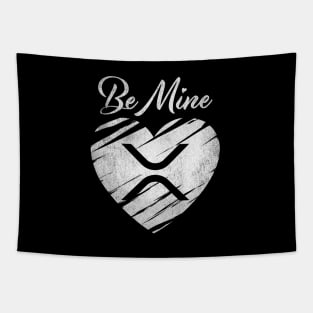 Valentine Be Mine Ripple XRP Coin To The Moon Crypto Token Cryptocurrency Blockchain Wallet Birthday Gift For Men Women Kids Tapestry