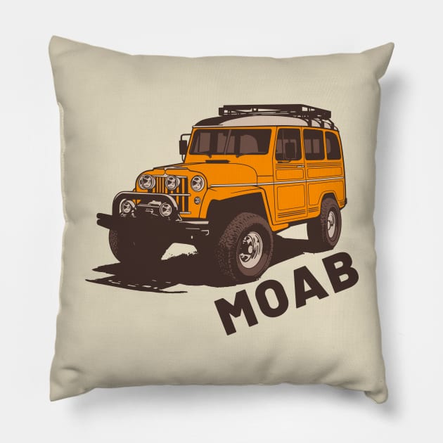 Moab Utah Pillow by TravelBadge