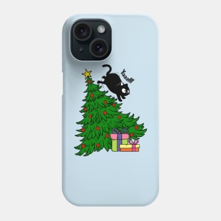 The cat throws the tree Phone Case