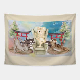 Zen Cats Tapestry