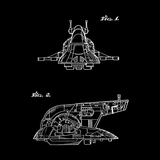 Toy Spaceship Vintage Patent Drawing by TheYoungDesigns