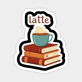 Leather-Bound Books & Lattes Magnet