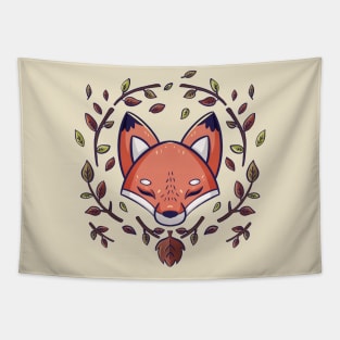 Mandala Fox Tapestry