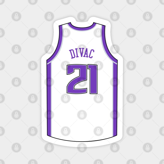 Vlade Divac Sacramento Jersey Qiangy Magnet by qiangdade