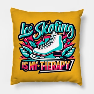 Skating Is My Therapy Pillow