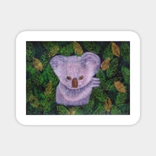 Baby Koala and Leaves Magnet