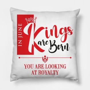 June Birthday King Pillow