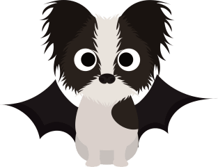 Papillon Halloween Fancy Dress Costume Magnet