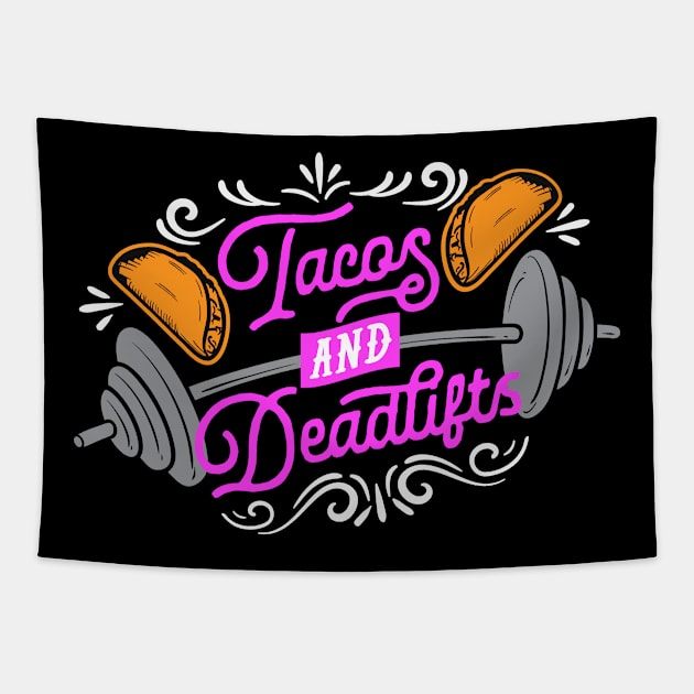 Tacos and Deadlifts Tapestry by TheCraftyDrunkCo