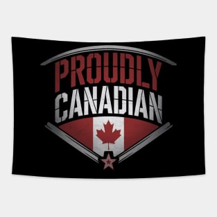 Proudly Canadian Army, Canadian Flag, Military Service & Canada Pride Design Tapestry
