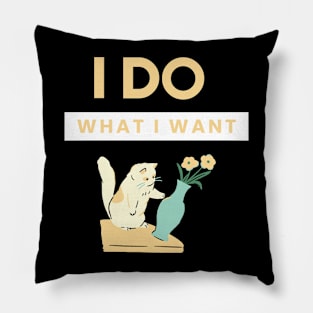 I do what i want Funny cat design Pillow