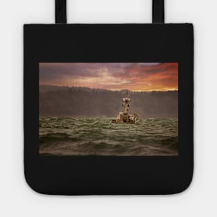 Fishing Boat in Rough Seas Tote