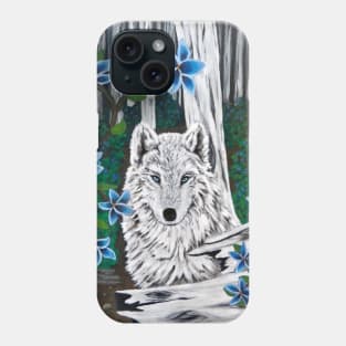 Wolf in the woods Phone Case