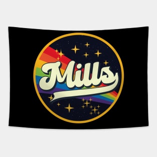 Mills // Rainbow In Space Vintage Style Tapestry