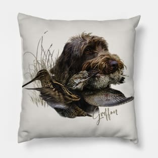 Wirehaired Pointing Griffon , Woodcock hunting Pillow