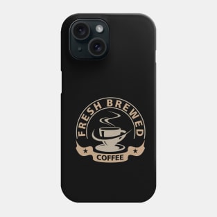 Freshly brewed coffee on black Phone Case