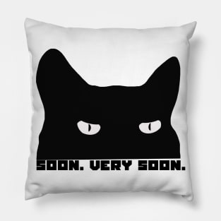 Devious Scheming Cat Soon Very Soon MotorManiac Pillow